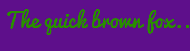 Image with Font Color 298F00 and Background Color 5E0F8B